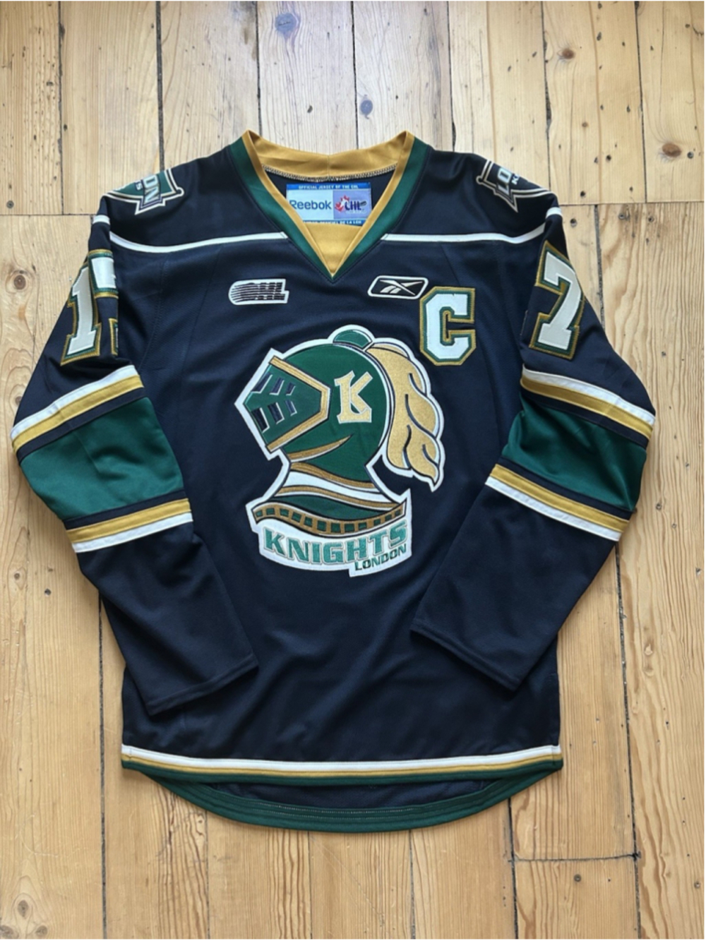 CHL London Knights Black Alt Jersey Adult Small Reebok Number 17